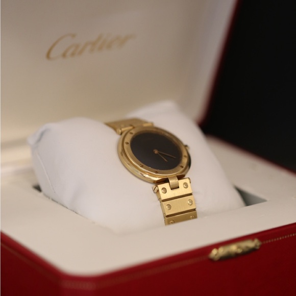 Cartier Santos Ronde yellow gold watch - Picture 7 of 16